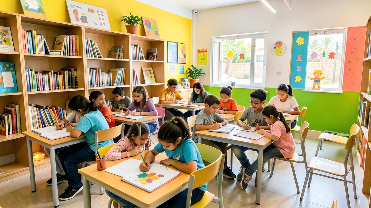 Élèves en activité au centre Safari Institute — STEM à Tanger